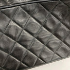 Black Leather Chanel Shoulder Bag