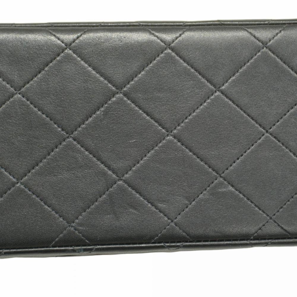 Black Leather Chanel Shoulder Bag