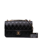 Black Leather Chanel Flap Bag