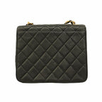Black Leather Chanel Shoulder Bag