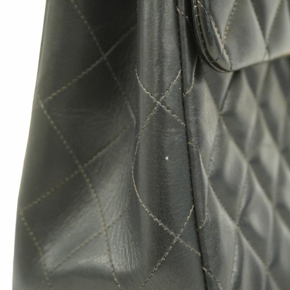 Black Leather Chanel Shoulder Bag