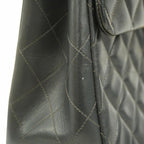 Black Leather Chanel Shoulder Bag