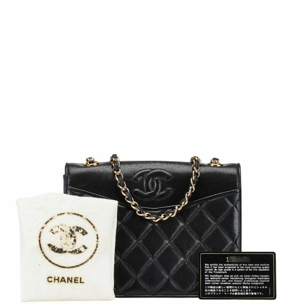 Black Leather Chanel Crossbody Bag