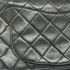 Black Leather Chanel Flap Bag