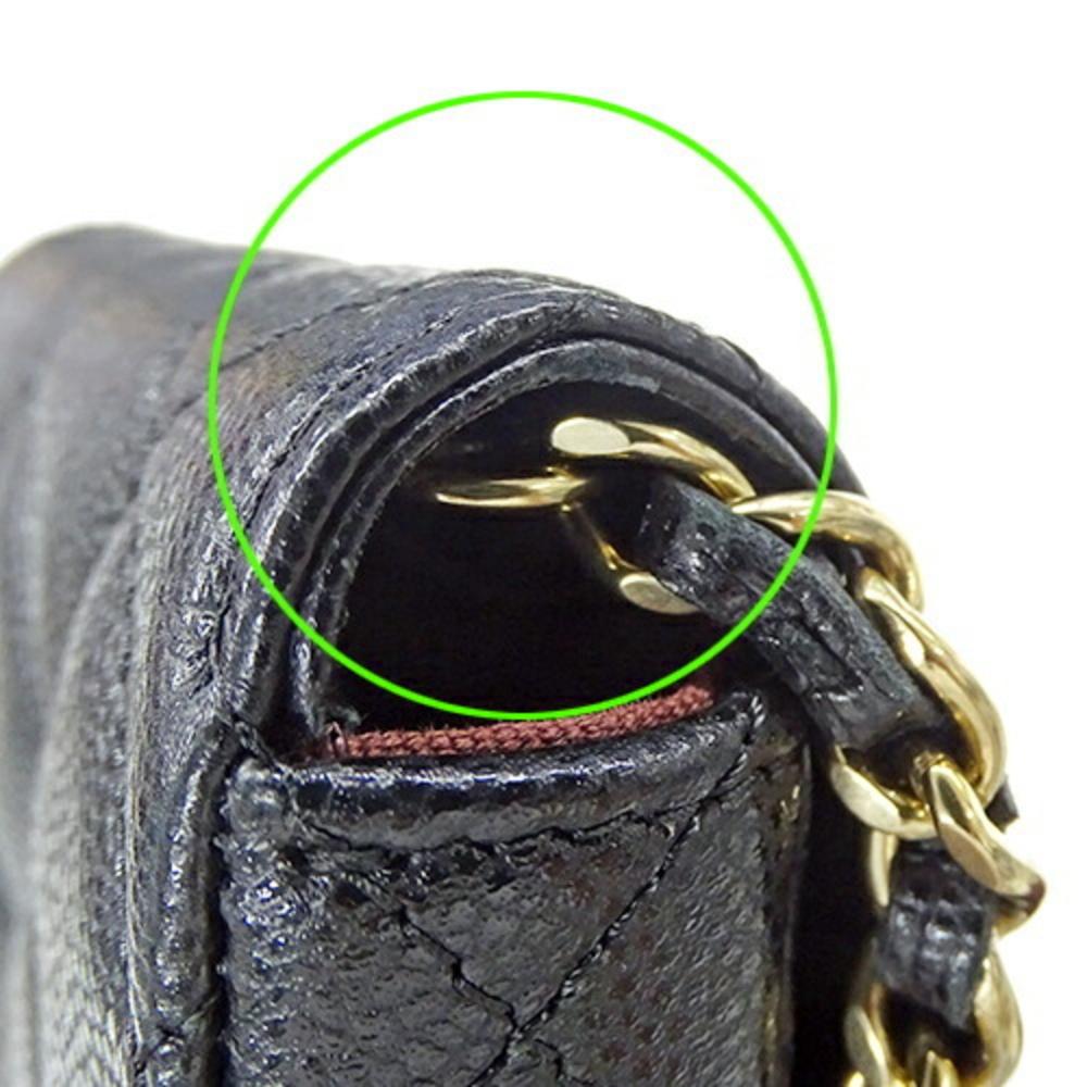 Black Leather Chanel Shoulder Bag