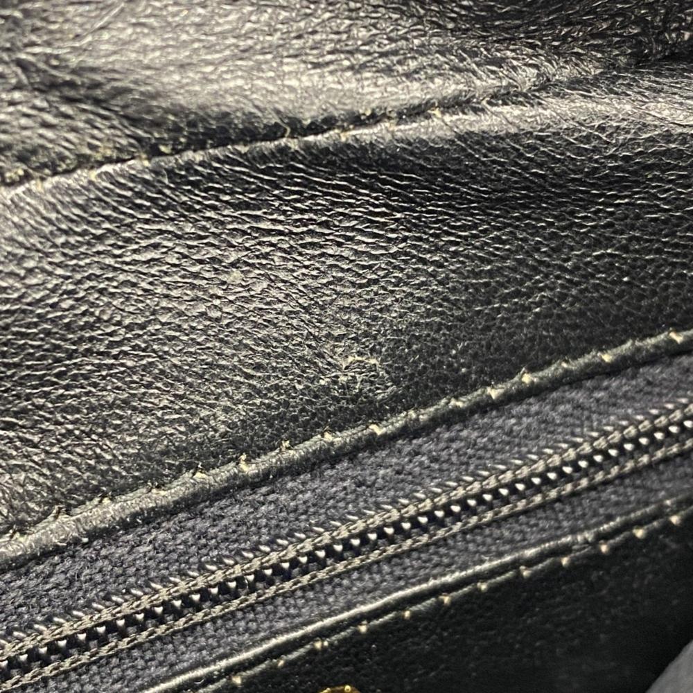 Black Leather Chanel Shoulder Bag