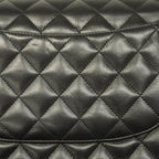 Black Leather Chanel Flap Bag