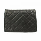 Black Leather Chanel Shoulder Bag