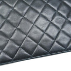 Black Leather Chanel Shoulder Bag