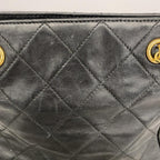 Black Leather Chanel Shoulder Bag