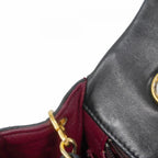 Black Leather Chanel Shoulder Bag