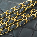 Black Leather Chanel Flap Bag