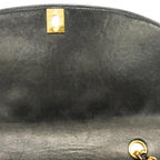 Black Leather Chanel Shoulder Bag