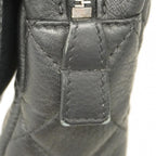 Black Leather Chanel Shoulder Bag