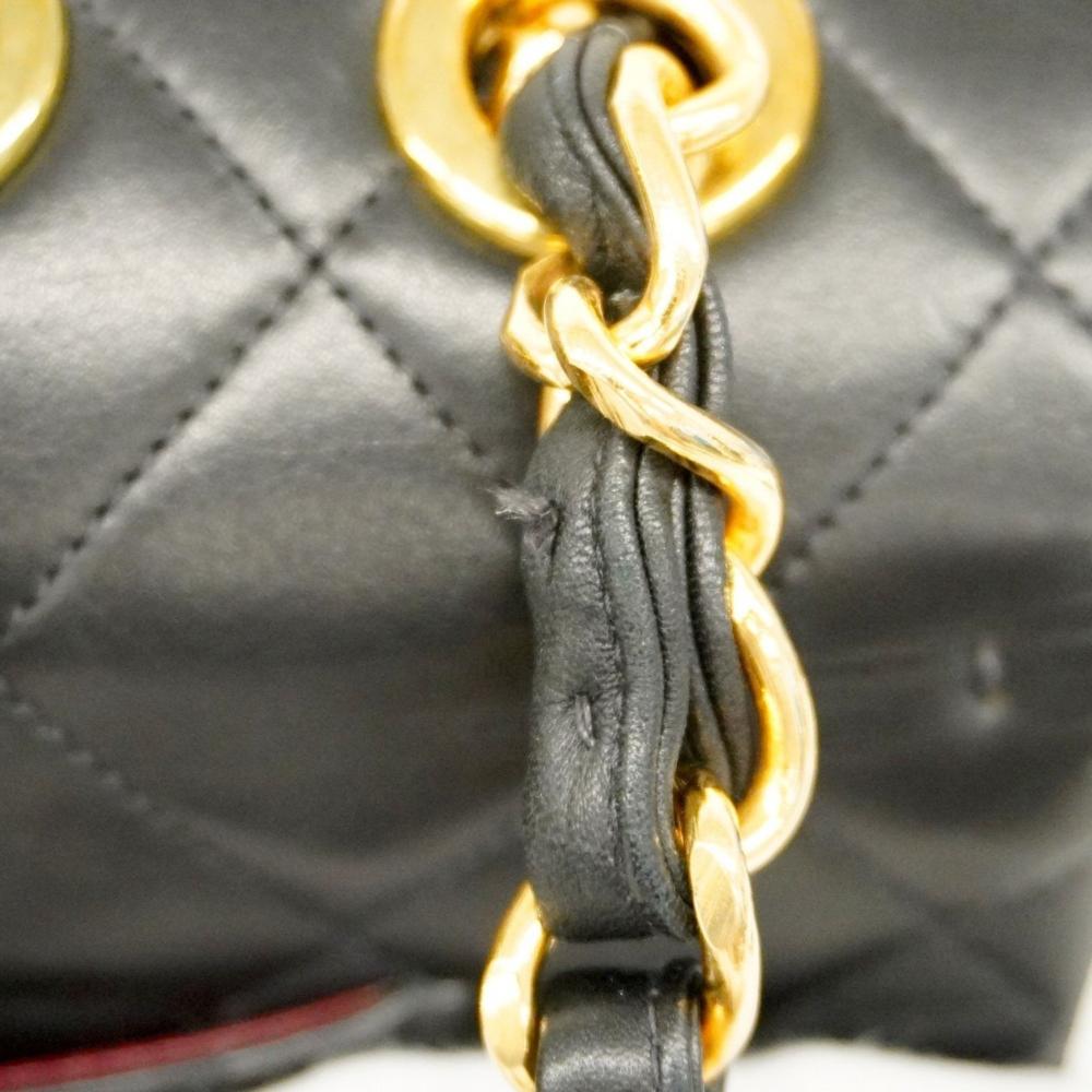 Black Leather Chanel Crossbody Bag