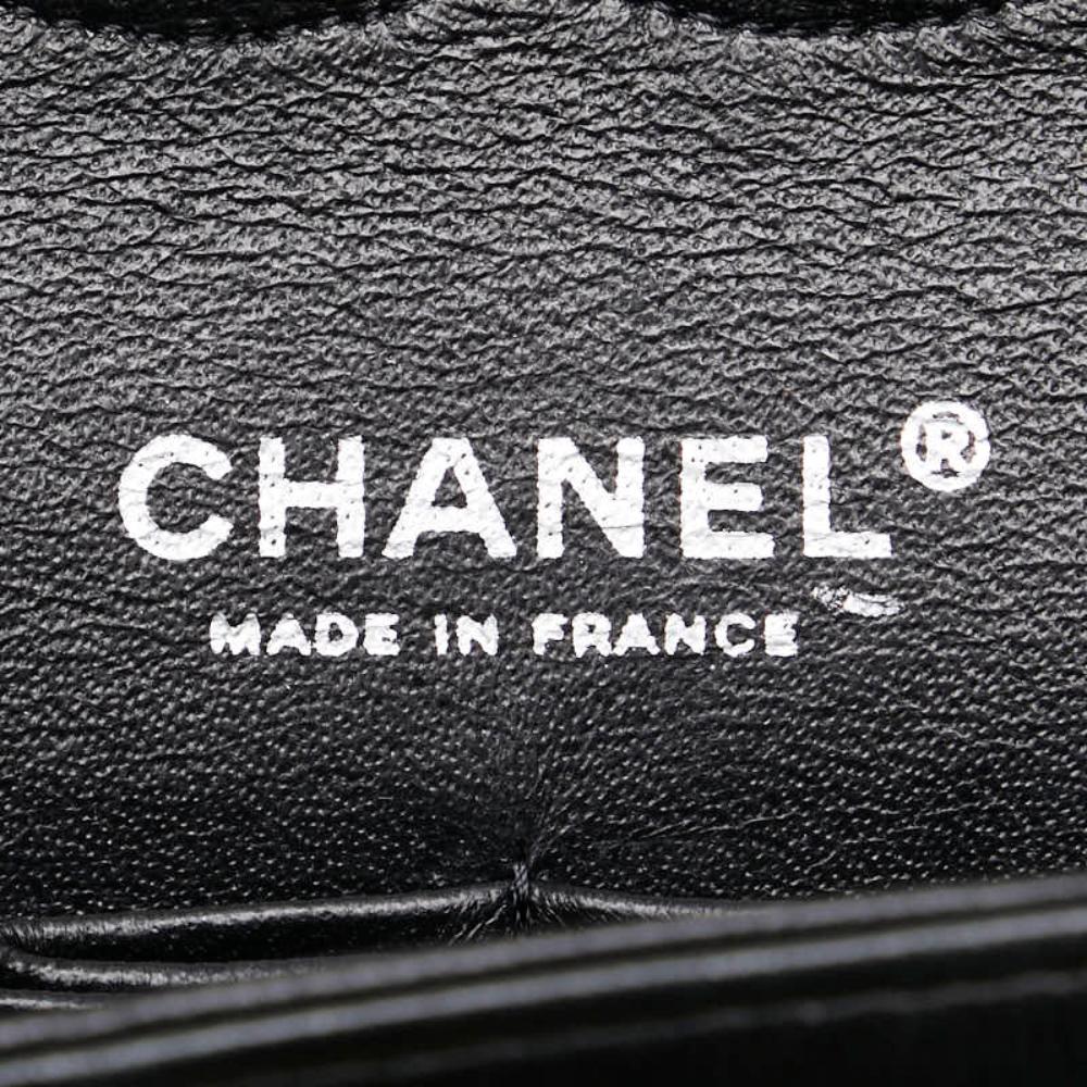 Black Leather Chanel Flap Bag