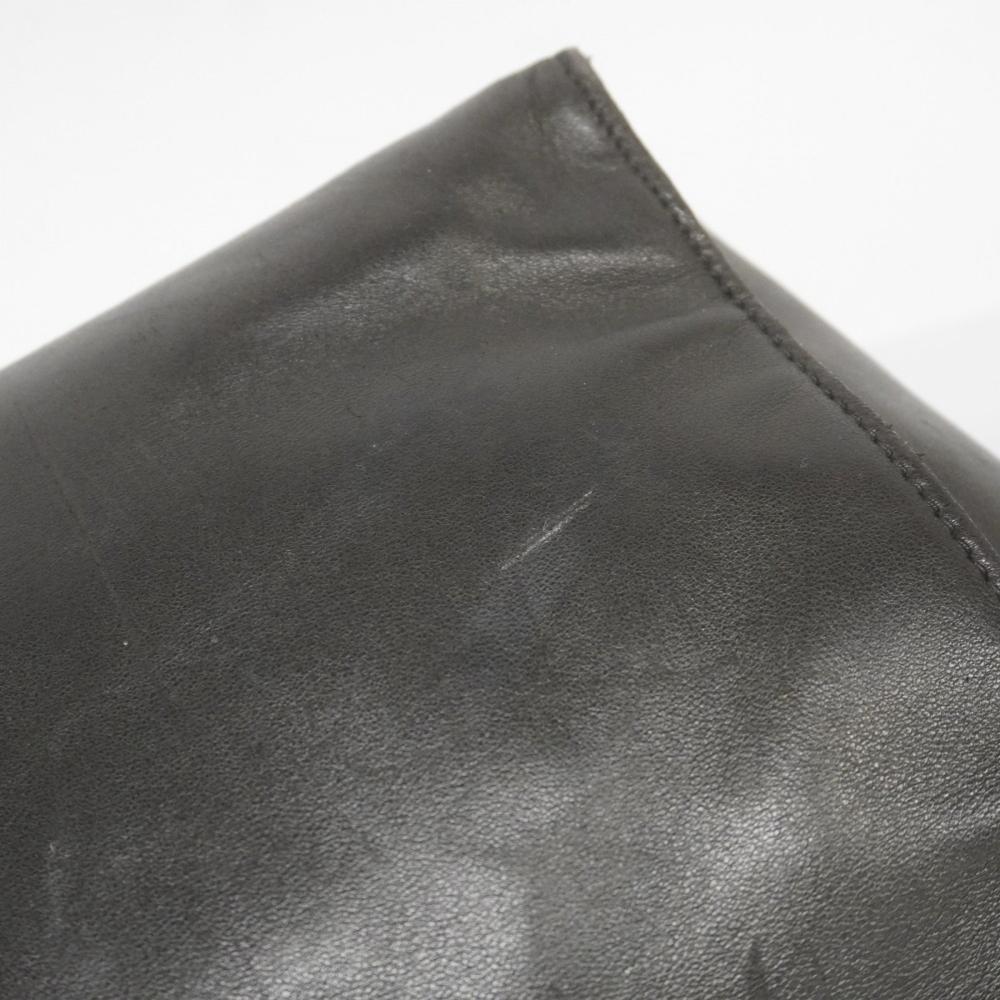 Black Leather Chanel Shoulder Bag