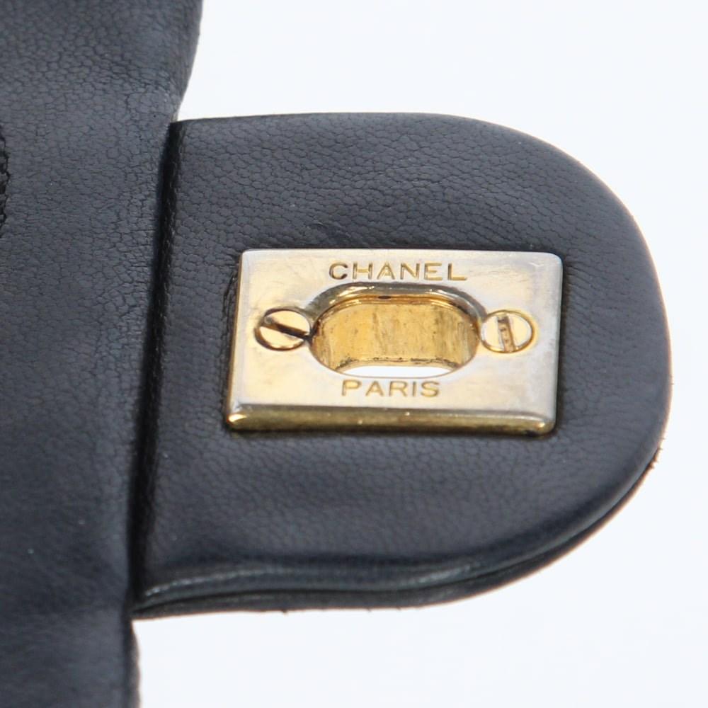 Black Leather Chanel Crossbody Bag