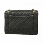 Black Leather Chanel Shoulder Bag