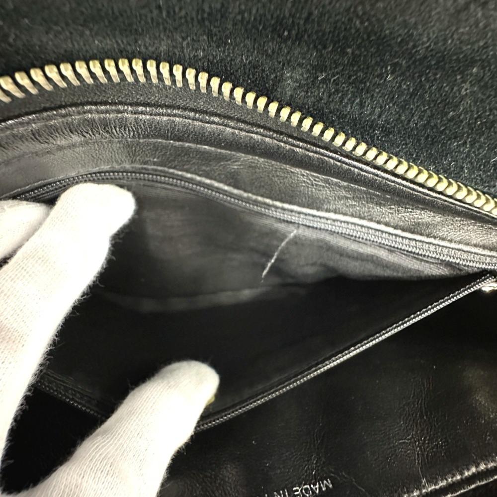 Black Leather Chanel Shoulder Bag