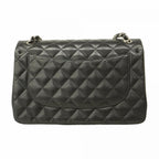 Black Leather Chanel Flap Bag