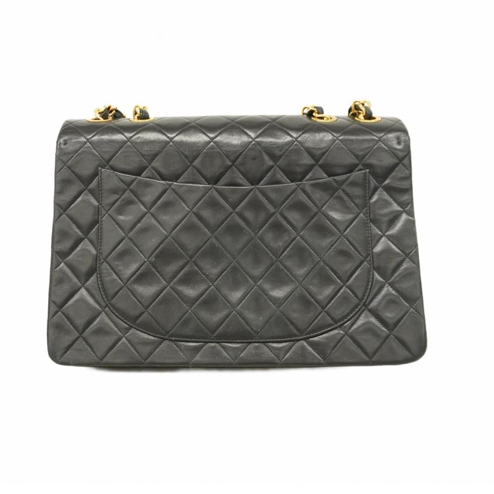 Black Leather Chanel Crossbody Bag