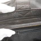 Black Leather Chanel Shoulder Bag
