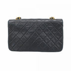 Black Leather Chanel Shoulder Bag