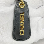 Black Leather Chanel Shoulder Bag