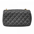 Black Leather Chanel Shoulder Bag