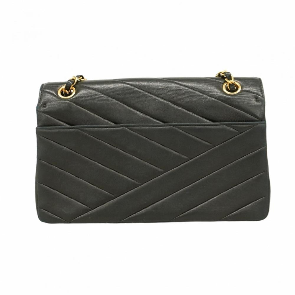 Black Leather Chanel Crossbody Bag