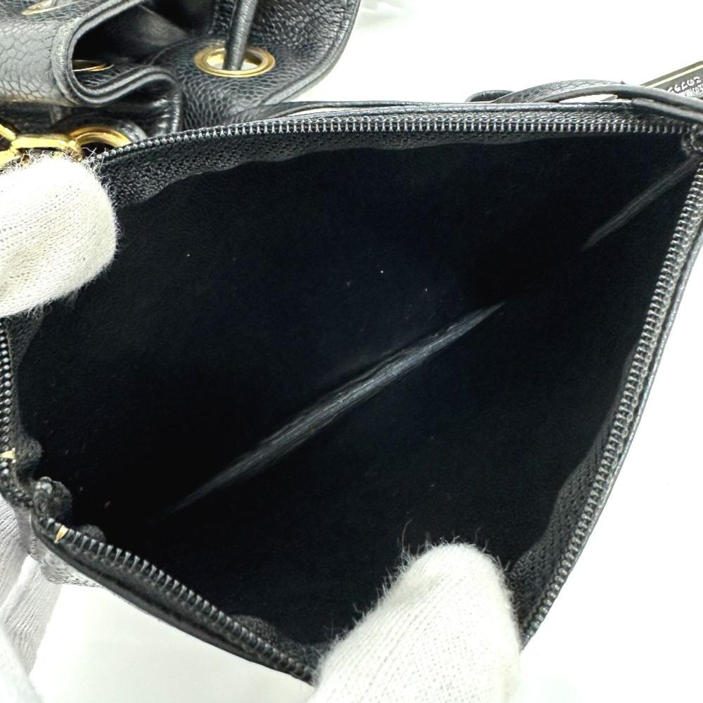 Black Leather Chanel Shoulder Bag