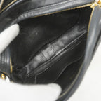 Black Leather Chanel Shoulder Bag
