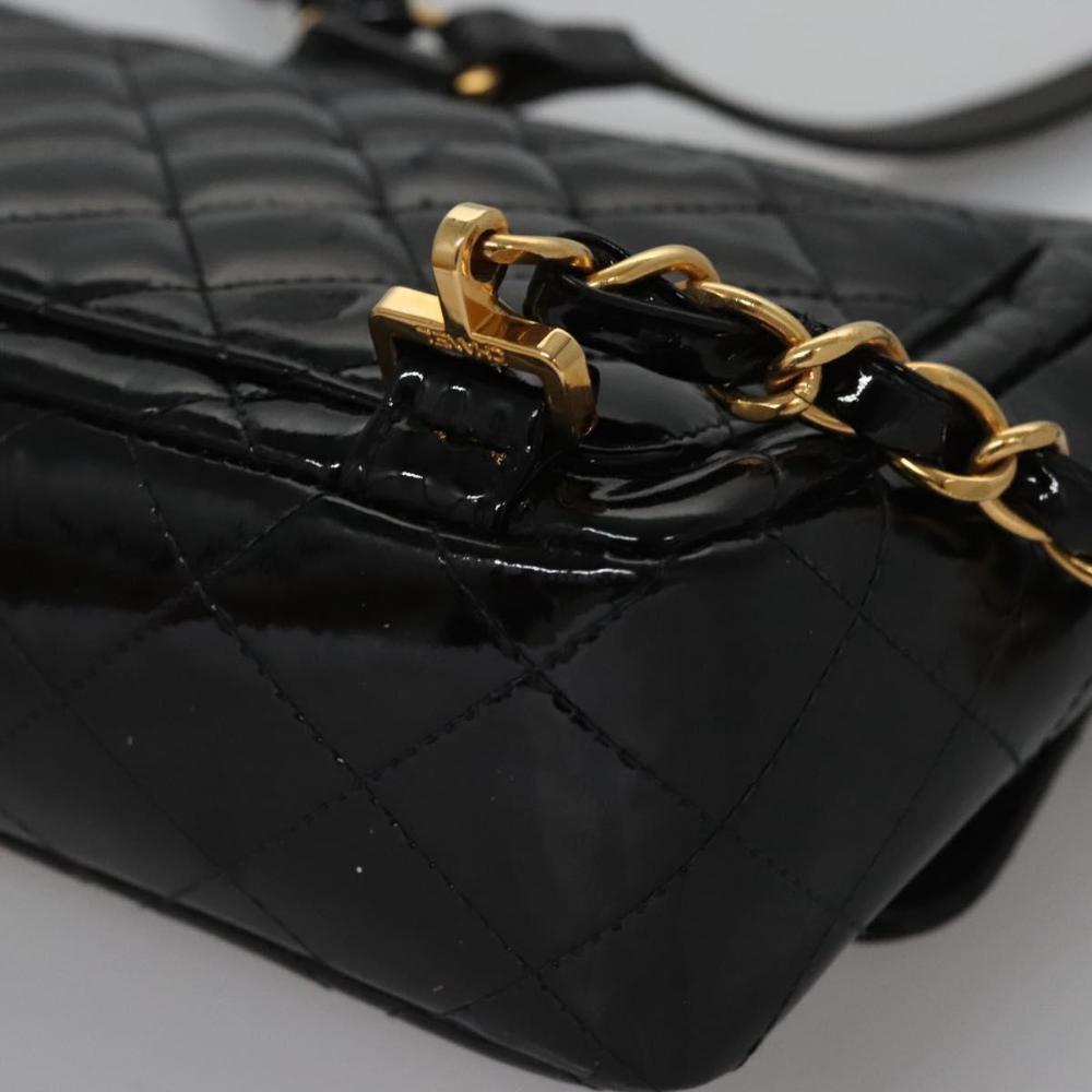 Black Leather Chanel Backpack