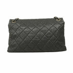 Black Leather Chanel Shoulder Bag