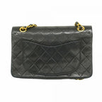 Black Leather Chanel Flap Bag