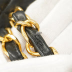 Black Leather Chanel Shoulder Bag