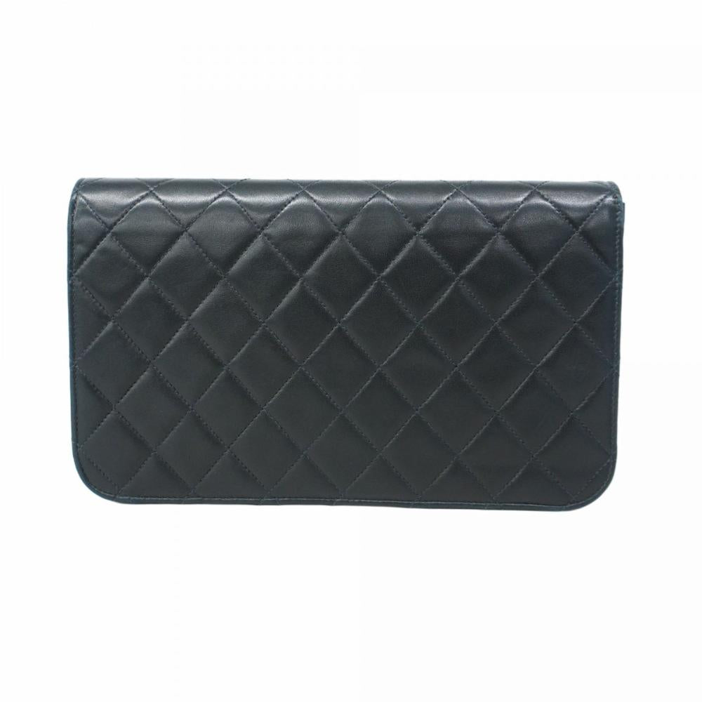 Black Leather Chanel Shoulder Bag
