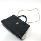 Black Leather Chanel Shoulder Bag