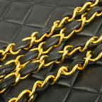 Black Leather Chanel Shoulder Bag