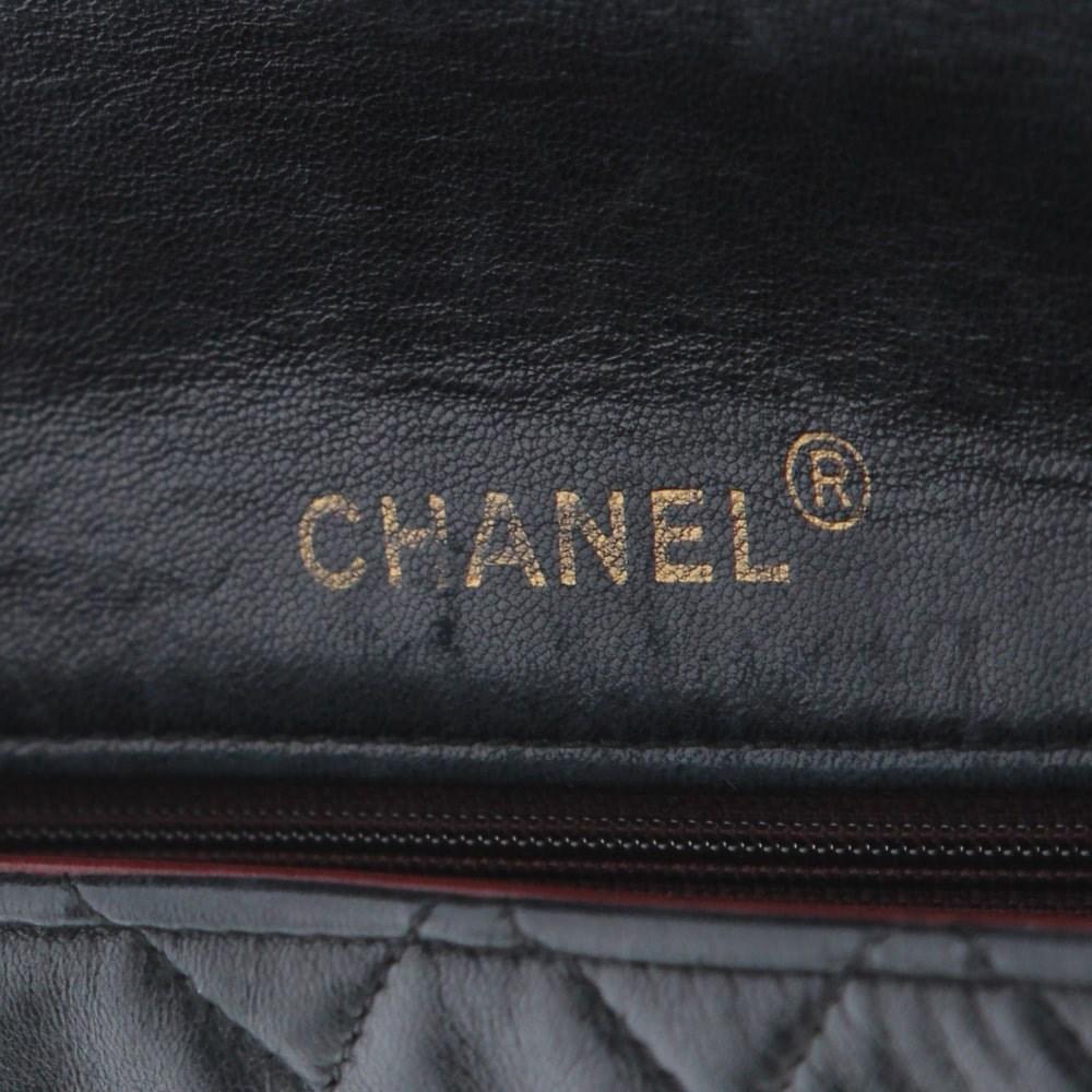 Black Leather Chanel Crossbody Bag
