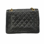 Black Leather Chanel Shoulder Bag