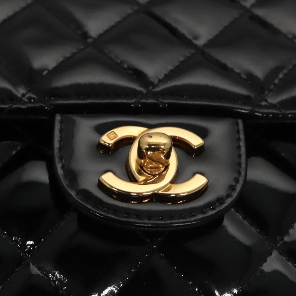 Black Leather Chanel Backpack