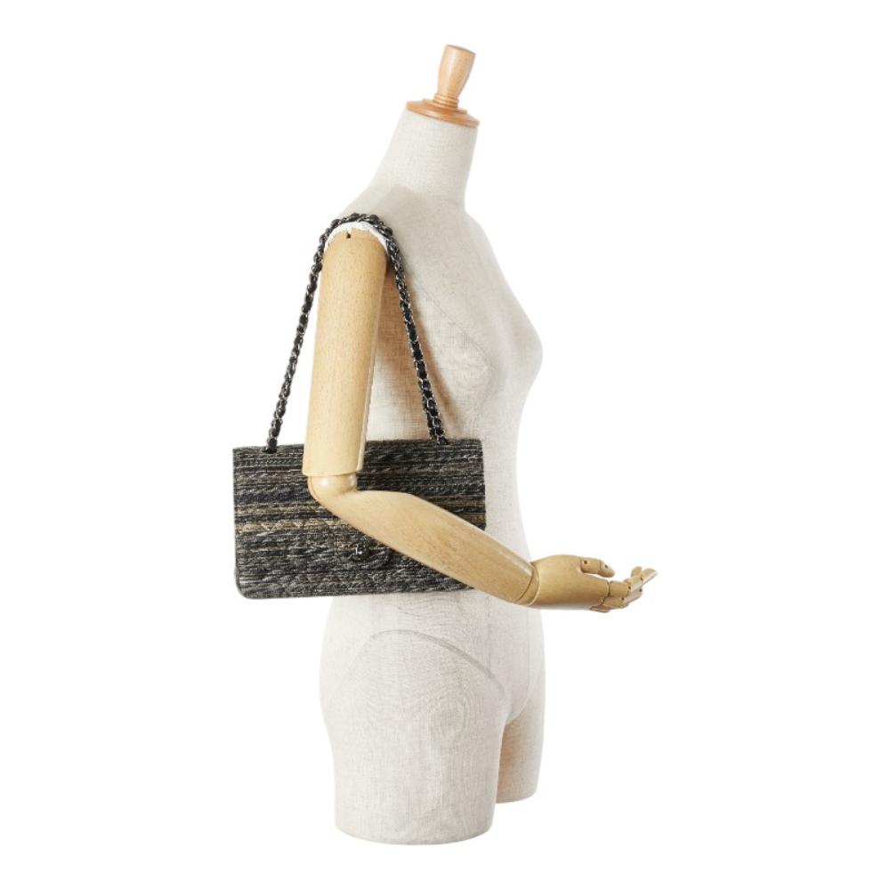 Black Leather Chanel Flap Bag