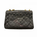 Black Leather Chanel Shoulder Bag
