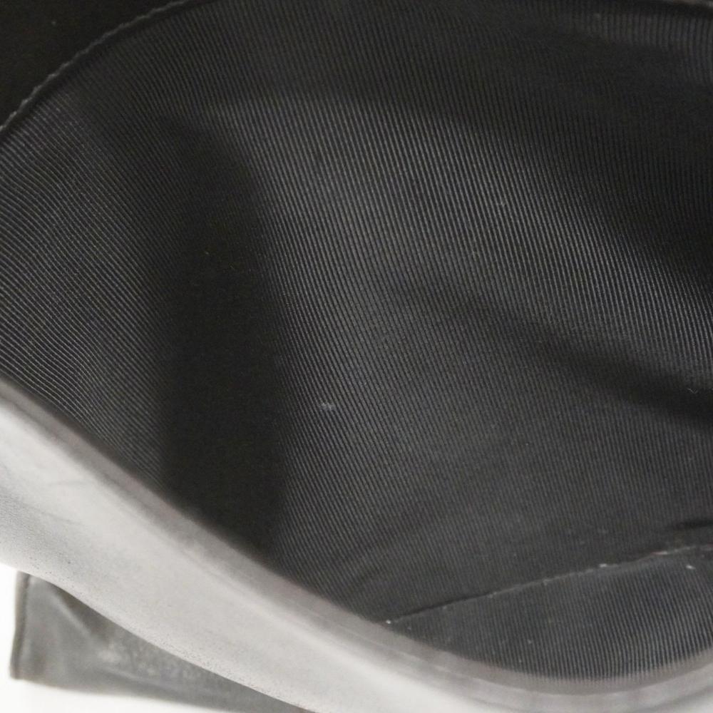 Black Leather Chanel Shoulder Bag
