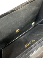 Black Leather Chanel Shoulder Bag