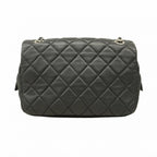 Black Leather Chanel Shoulder Bag