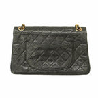 Black Leather Chanel Flap Bag