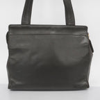 Black Leather Chanel Shoulder Bag